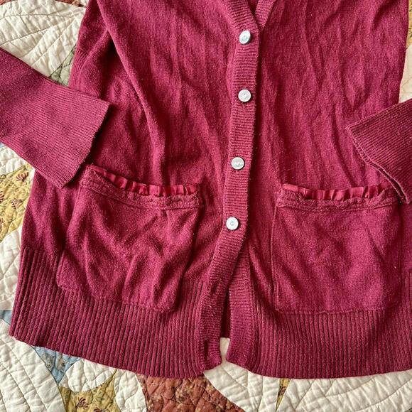 Vintage Y2K burgundy maroon Hollister Co. cardigan Bella swan vibes - Picture 5 of 7